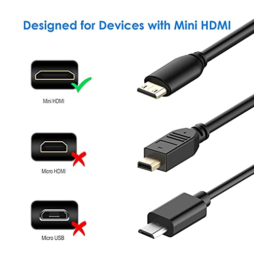 Rankie كابل رانكي ميني HDMI إلى HDMI، عالي السرعة يدعم الإيثرنت 3D وإرجاع الصوت (6 أقدام) - Image 2