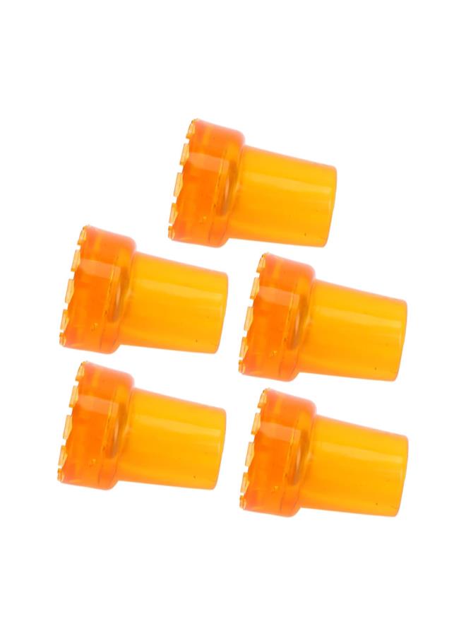 5 قطع رؤوس عصا بديلة، رؤوس عصا بزاوية واحدة بقطر 22 مم، نسيج مطاطي مشابه للإطارات غير قابل للانزلاق بحجم 7/8 بوصة لعصا الكرسي (أصفر شفاف)