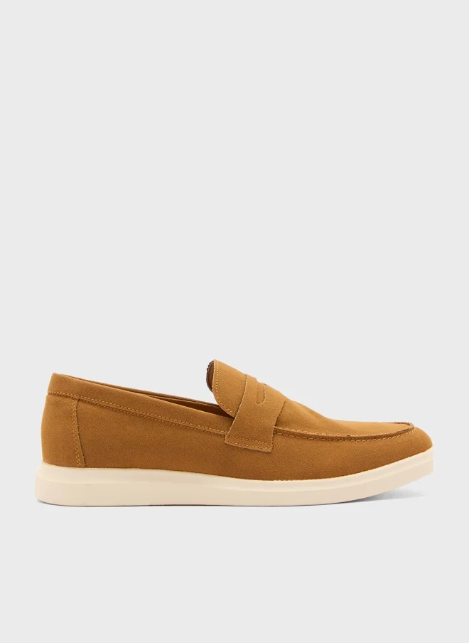 Smart Casual Suede Slip Ons