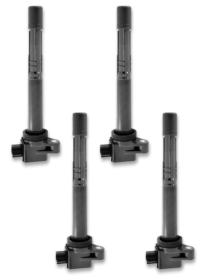 POHILA Ignition Coil Pack Set of 4 Replacement for Honda Accord Civic SI CRV Crosstour Acura ILX 2008 2009 2010 2011 2012 2013 2014 2015 2.4 Coils Replaces# UF602 E1102 522074 30520R40007 C1662 - Image 1