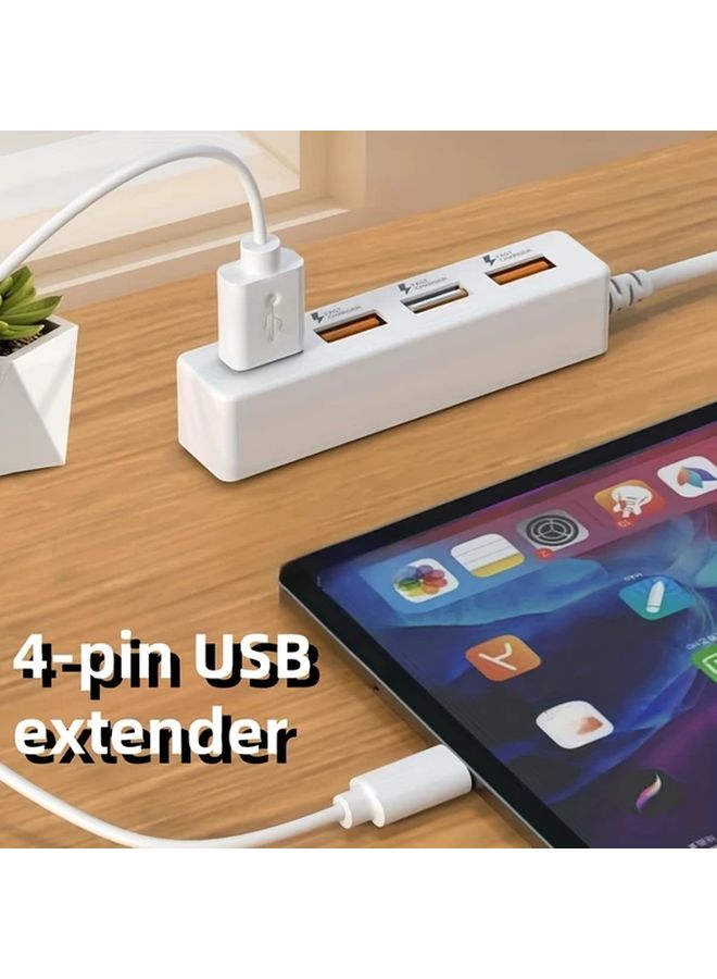 4 In 1 Multi Port USB Charger With Smart Fast Charging For Android Apple Phones Tablets Laptops Power Strip Portable - Image 1
