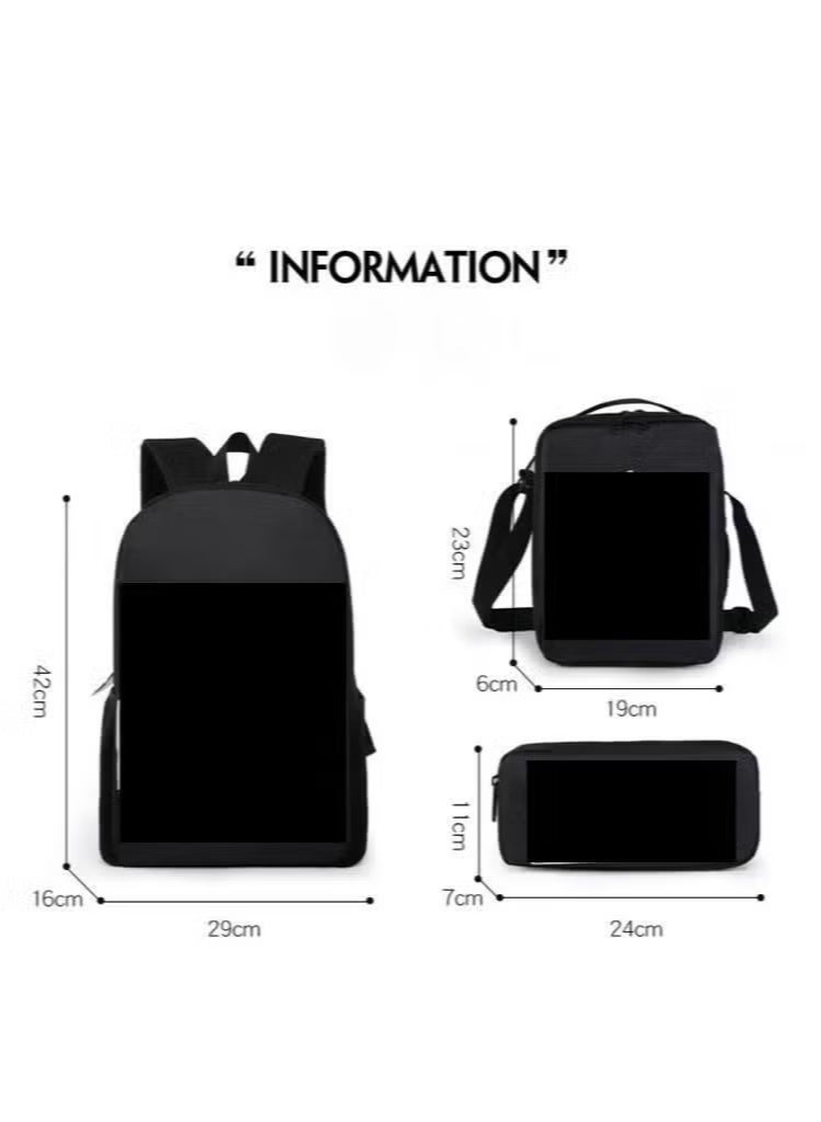 ROBLOX 3-piece Roblox-themed backpack set, student backpack, lunch bag, pencil case, anime backpack, game peripheral. - Image 2
