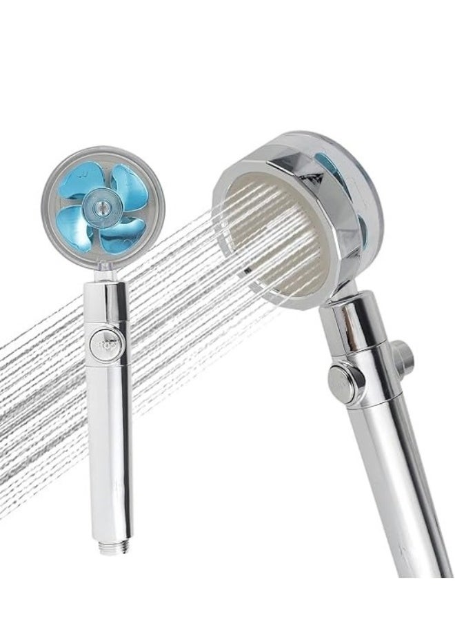 Generic - Turbo Fan Shower Head 360 Degree Rotation Water Saving Detachable Shower Head-Silver - Image 1