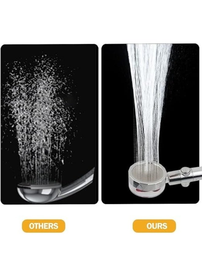 Generic - Turbo Fan Shower Head 360 Degree Rotation Water Saving Detachable Shower Head-Silver - Image 1