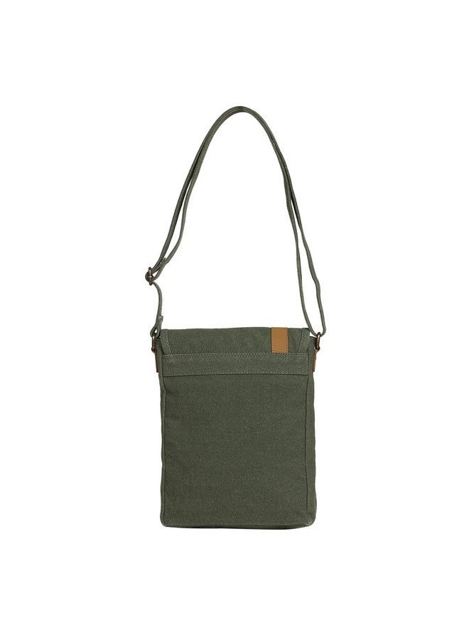 Mona B Canvas Sling Crossbody Bag with Stylish Design for Men and Women - Green - Image 5