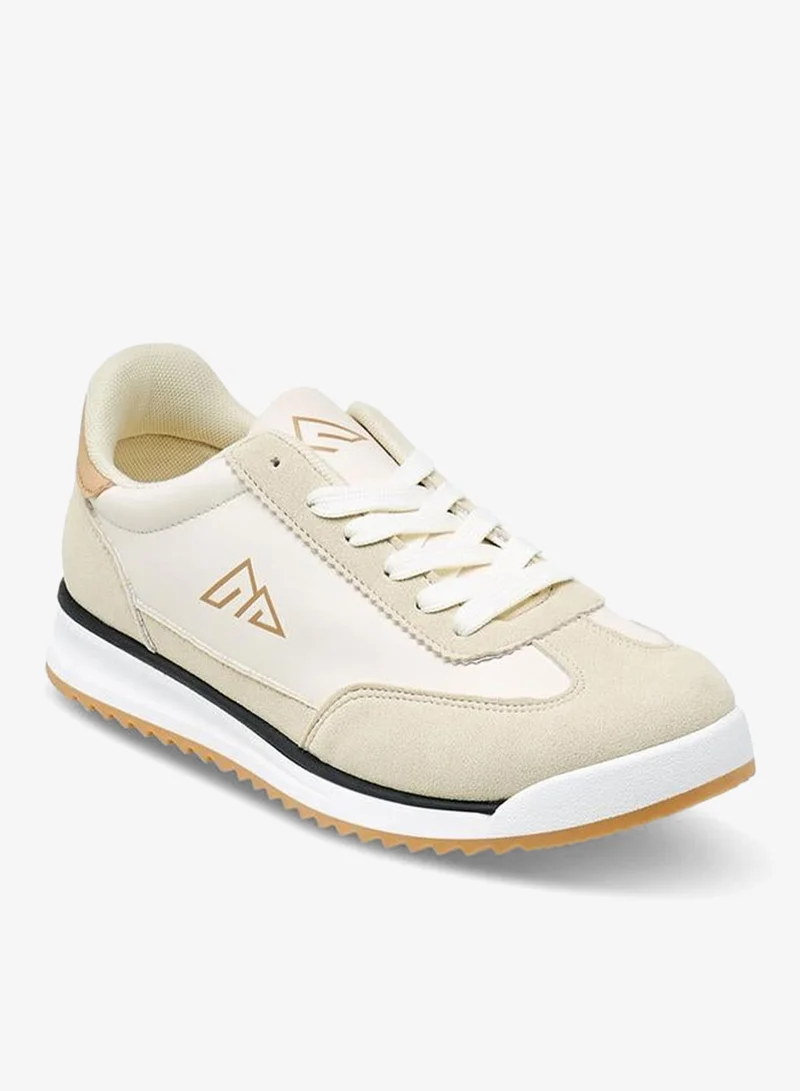 Oaklan by Shoexpress BEIGE Women Panelled Lace-Up Sports Shoes for Women | Best Price UAE