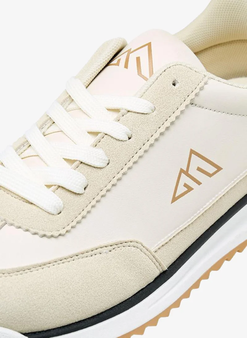 Oaklan by Shoexpress BEIGE Women Panelled Lace-Up Sports Shoes for Women | Best Price UAE