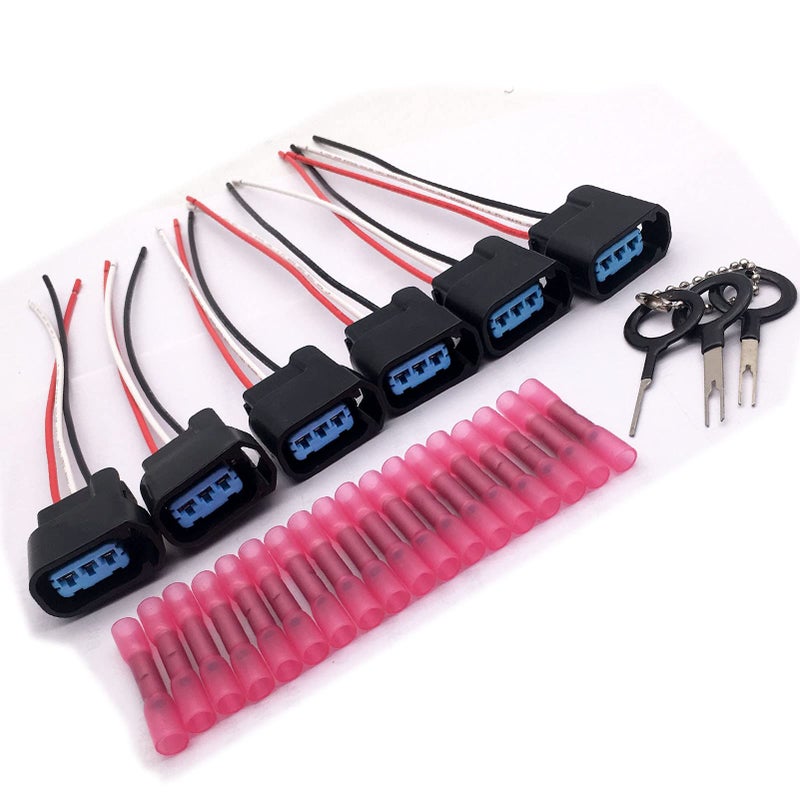 مجموعة Aokus 6 قطع موصل شمعات الإشعال متوافقة مع أكورا هوندا أكورد أوديسي بايلوت ريجلاين 30L 35L V6 محرك