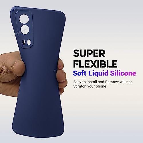 LIRAMARK Silicone Soft Back Cover Case for iQOO Z3 5G (Silicone Blue) - Image 4