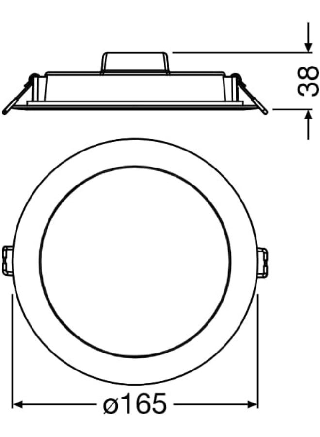 OSRAM Ledvance LED Ceiling Downlight Recessed Round 16W 3000K Warm White - 6 Inch - Image 4