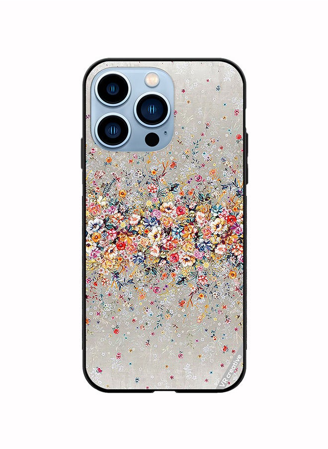 VR CREATIVE Protective Case Cover For Apple iPhone 13 Pro Digital Floral Garland Design Multicolour  - Image 1