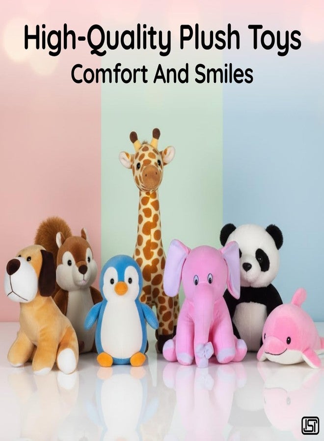 Future Shop Pack of 4 Elegant Soft Toys Combo Set Appu Elephant (25 cm), Penguin(20 cm), White Rabbit(28 cm), Setting Dog Mini (25cm) for Kids. - Image 5