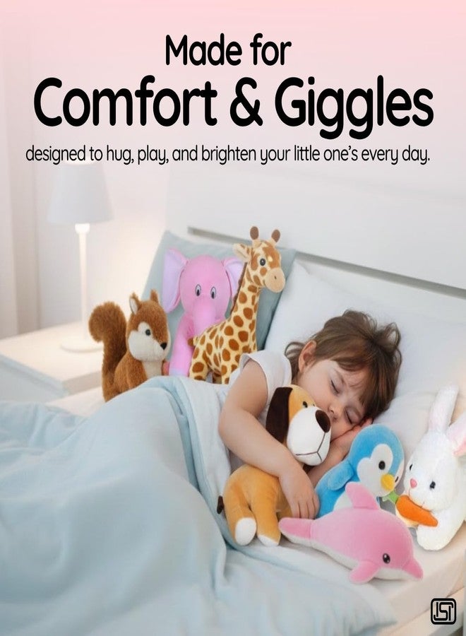Future Shop Pack of 4 Elegant Soft Toys Combo Set Appu Elephant (25 cm), Penguin(20 cm), White Rabbit(28 cm), Setting Dog Mini (25cm) for Kids. - Image 4