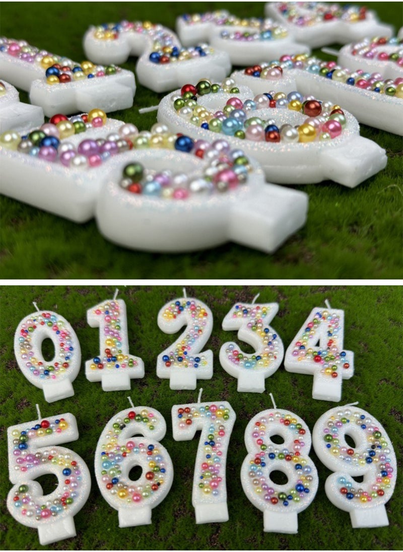 l&wen Number Birthday Candle, Colored Beads Number Cake Candles for Birthday, Weddings, Anniversaries and Theme Party Decorations 7cm (Number 9)  - Image 5