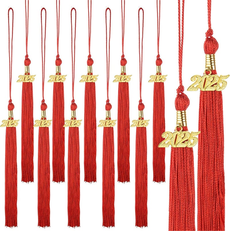 10Pcs Graduation Tassels 2025 Graduation Hat Tassels Charm for Class of 2025 Graduation Graduates and Event Celebration Graduation Tassels with Double Rings - Image 5