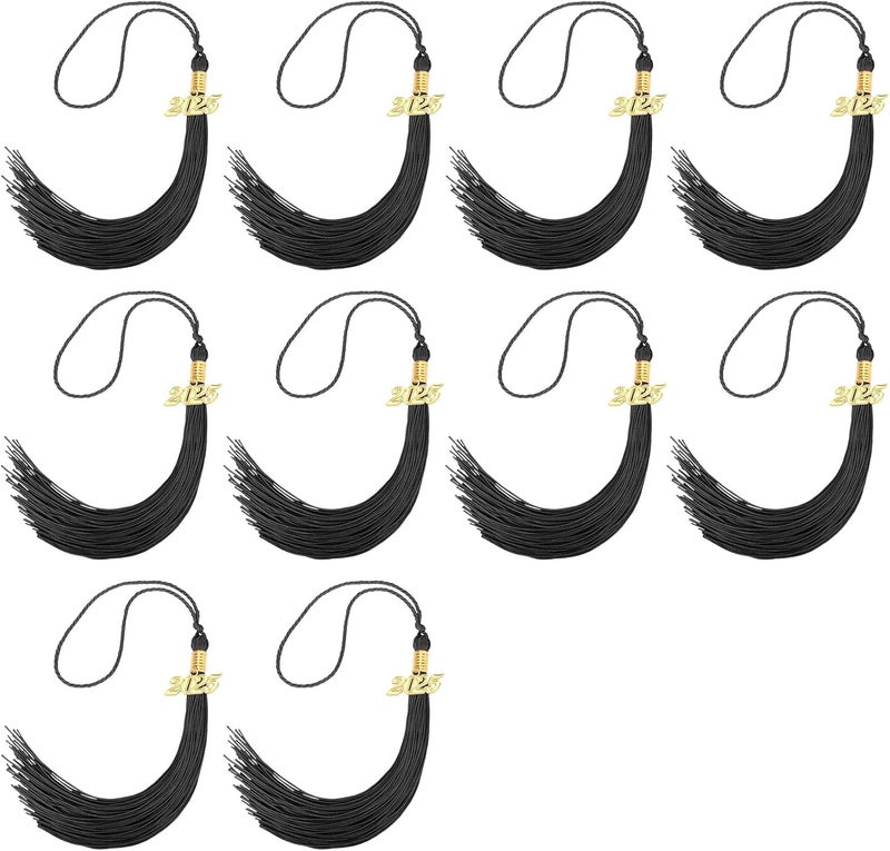 10Pcs Graduation Tassels 2025 Graduation Hat Tassels Charm for Class of 2025 Graduation Graduates and Event Celebration Graduation Tassels with Double Rings - Image 1