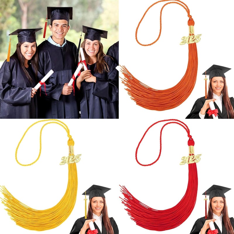 10Pcs Graduation Tassels 2025 Graduation Hat Tassels Charm for Class of 2025 Graduation Graduates and Event Celebration Graduation Tassels with Double Rings - Image 2