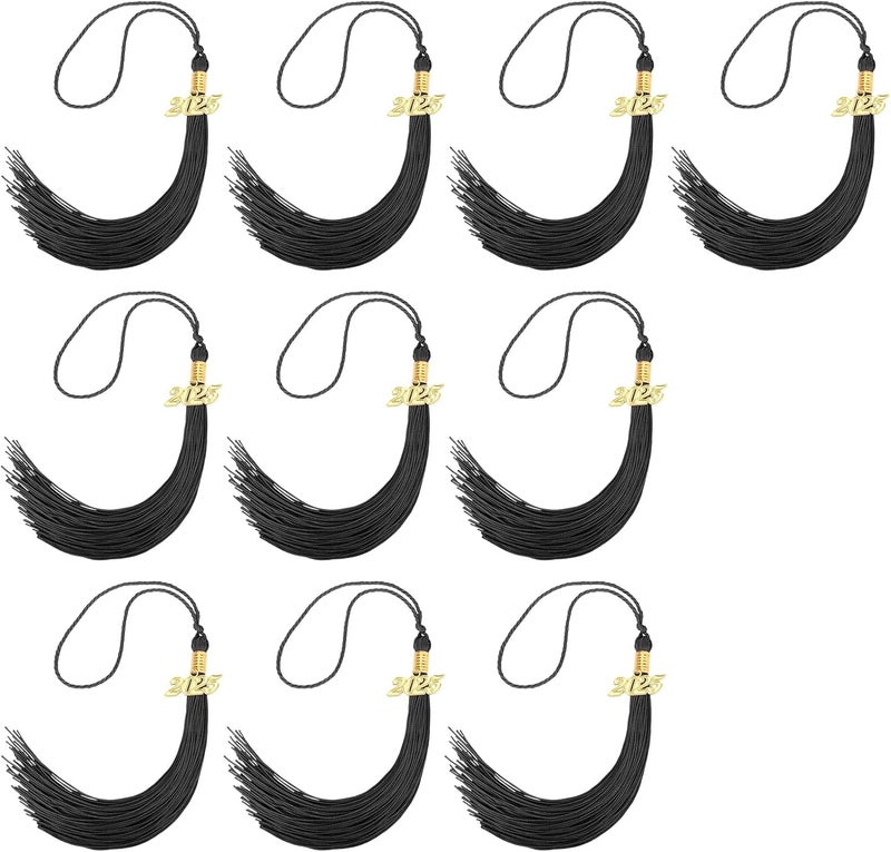 10Pcs Graduation Tassels 2025 Graduation Hat Tassels Charm for Class of 2025 Graduation Graduates and Event Celebration Graduation Tassels with Double Rings - Image 4