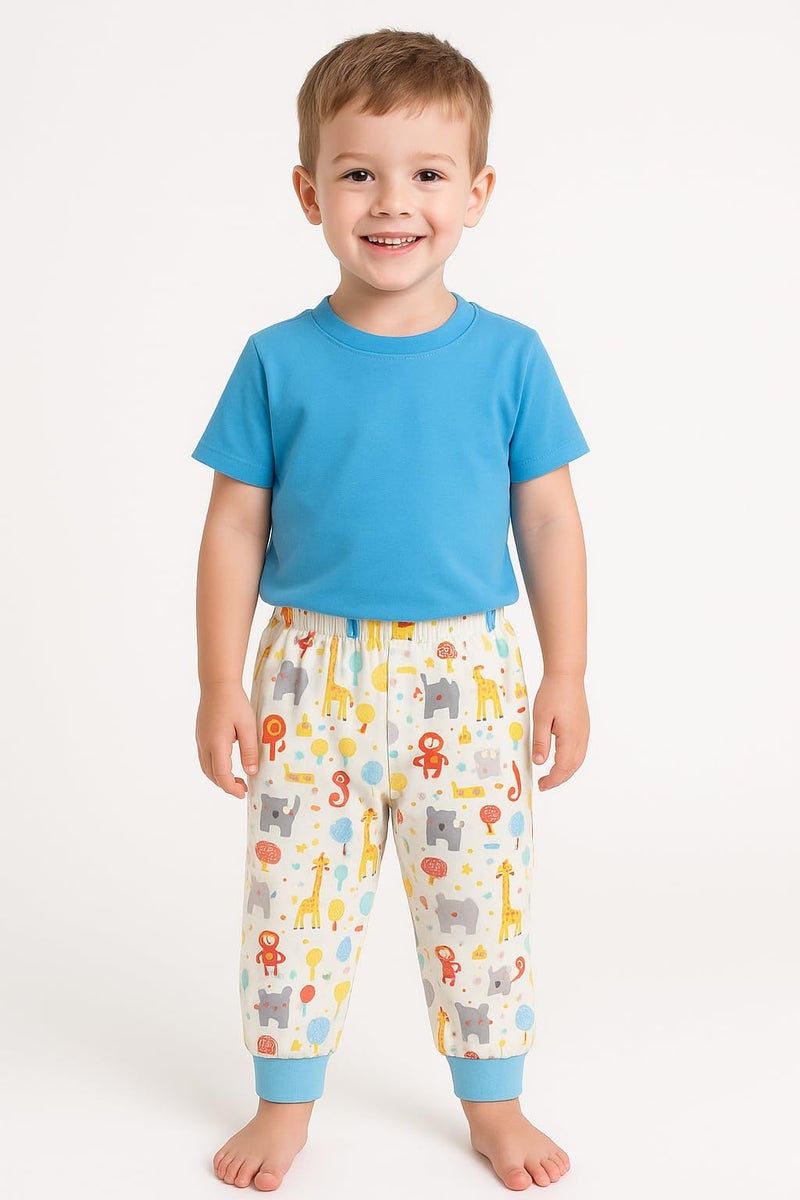 EIO Unisex Cotton Pajama Pants for Boys & Girls Combo Pack | Kids & Baby Soft Sleepwear Pyjamas Combo Pack | Toddler Breathable Nightwear Bottoms (Boys Print, 18-24 M) - Image 2
