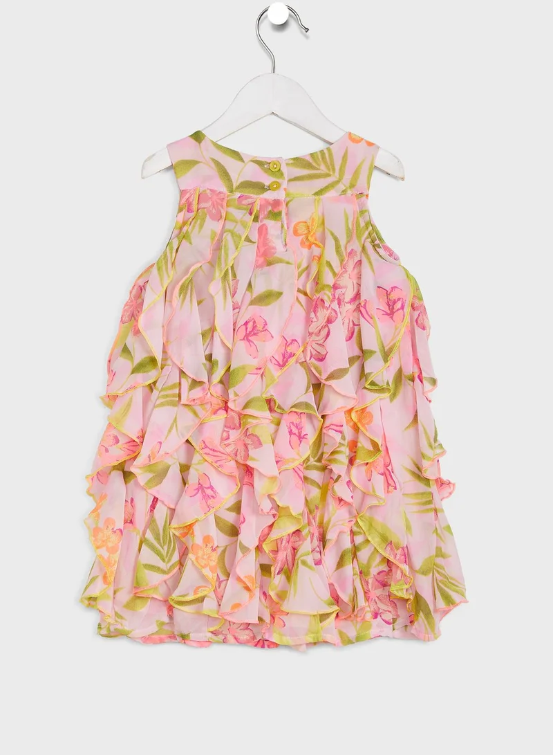 Nautinati Floral Georgette A-Line Dress