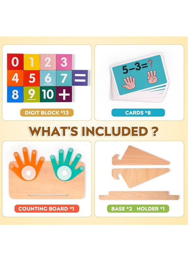 Beauenty Kids Math Manipulatives Homeschool Supplies, Preschool Learning Toys for Toddlers 2-4 Years, Math Game Number Blocks Montessori Toys for 3 4 5 Year Old Boys Girls Preschool Kindergarten - Image 3