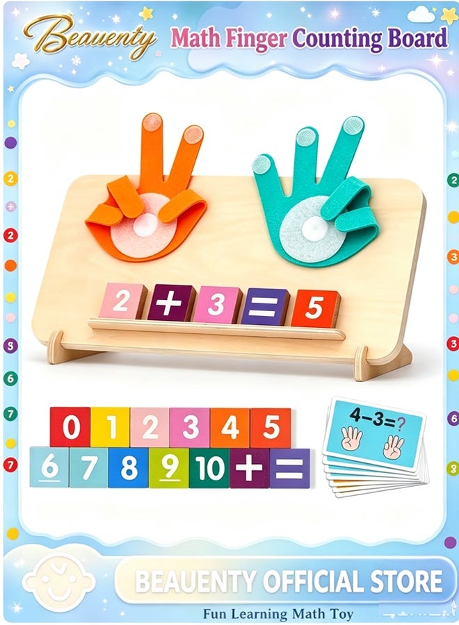 Beauenty Kids Math Manipulatives Homeschool Supplies, Preschool Learning Toys for Toddlers 2-4 Years, Math Game Number Blocks Montessori Toys for 3 4 5 Year Old Boys Girls Preschool Kindergarten - Image 1