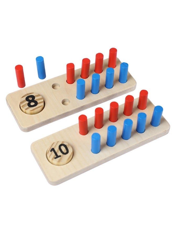 سمونيو لعبة لوحة العد الخشبية، أدوات تعليمية مكونة من عشرة صفوف - ألعاب تعليمية وحسابية - Image 1