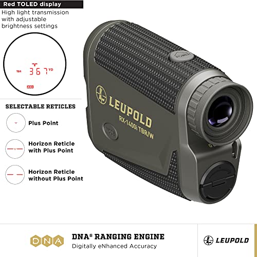 Leupold RX-1400I TBR/W Gen 2 w/Flightpath Rangefinder, Black/Gray - Image 4