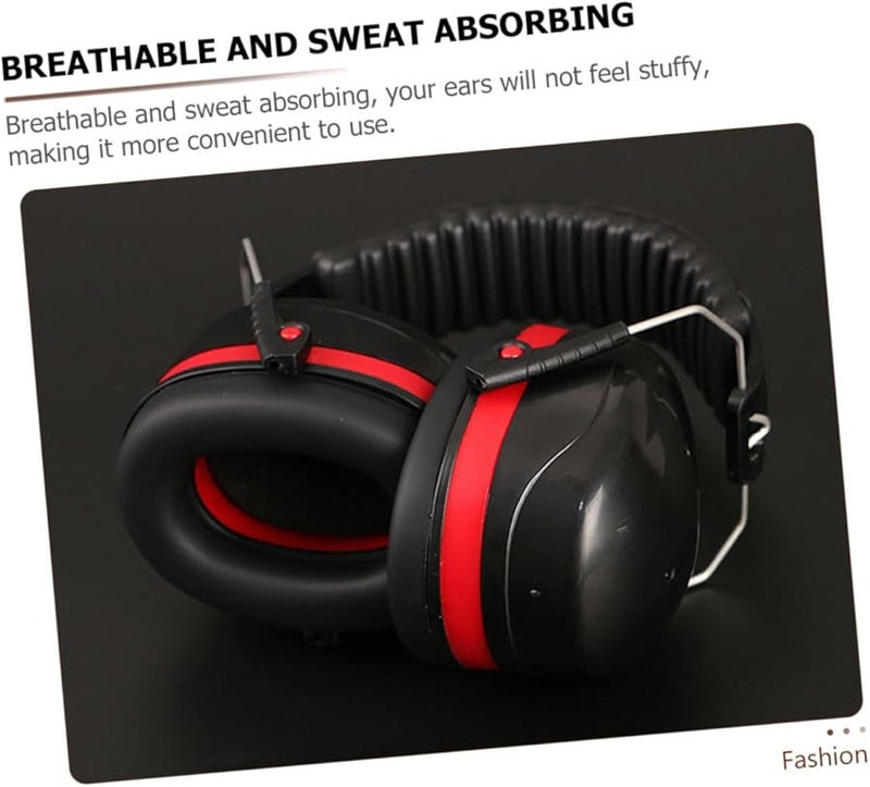 Jofuny Noise Cancelling Headphones For Drummers Protective Earmuffs With Dense Sponge Black - Image 5