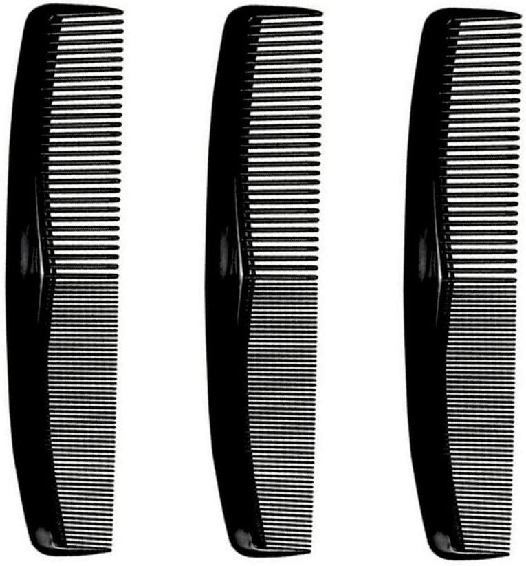 Comfort Axis Comfort Hair Dressing Table Coarse/Fine Hair Comb Set, Black, 8 Inch (12 Pack) - Image 3