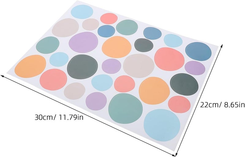 Boho Colorful Circle Dot Wall Decals Peel and Stick Vinyl Stickers for Nursery Bedroom Playroom Classroom Decor, 10pcs Set - Image 2