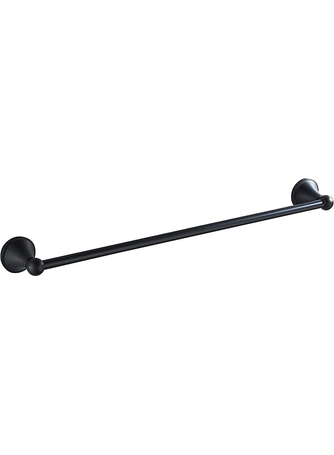 promass Bath Towel Rack Wall Mounted Towel Bar Bathroom Hardware Accessories Towel Holder (Black) - Image 1