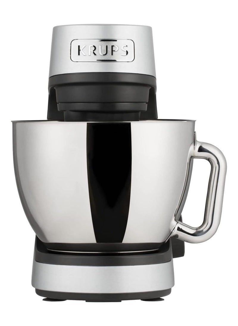 Krups - Krups KA631D Stand Mixer Master Perfect Gourmet 1100 Watts 8 Speeds 4.6L Stainless Steel Bowl 5 Accessories: Baking Set, Flex-Bowl, Shredding Unit Brushed Stainless Steel - Image 1