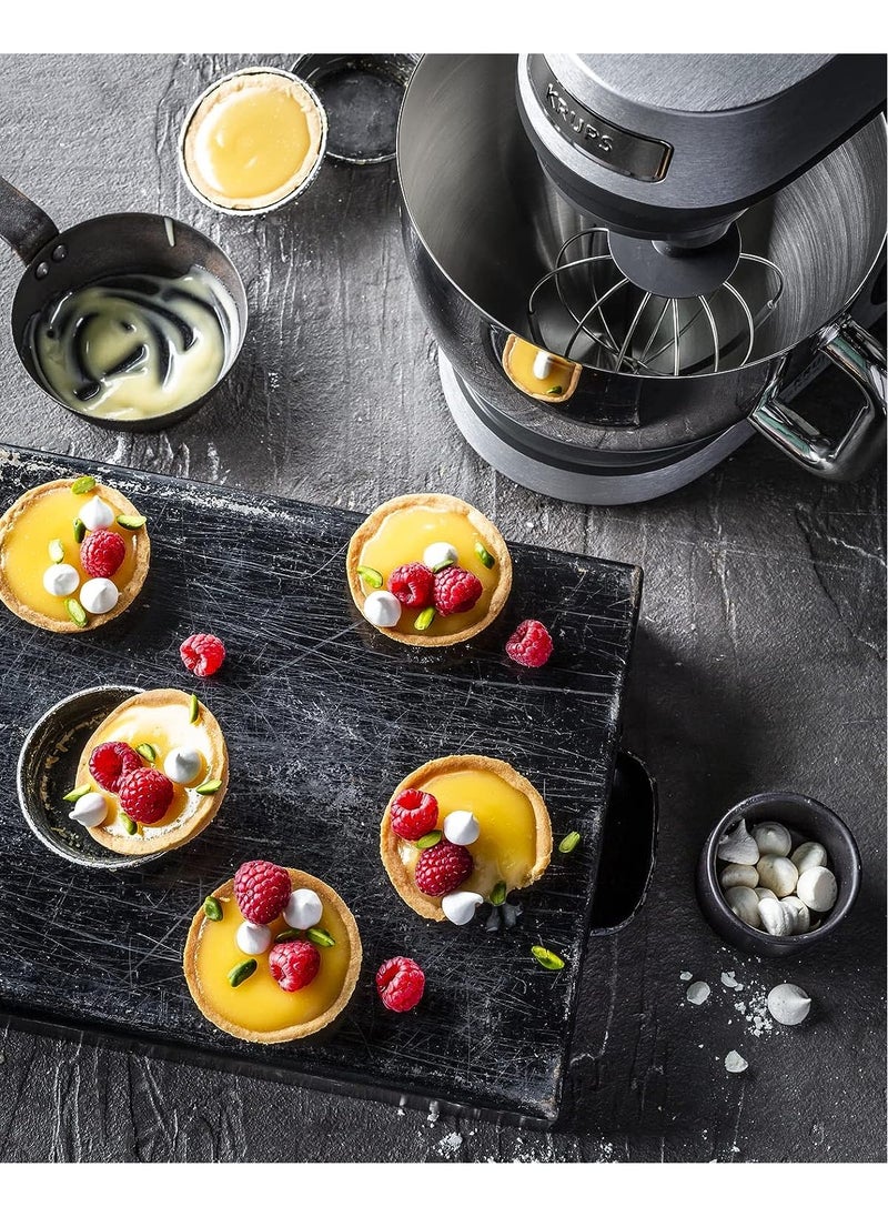 Krups - Krups KA631D Stand Mixer Master Perfect Gourmet 1100 Watts 8 Speeds 4.6L Stainless Steel Bowl 5 Accessories: Baking Set, Flex-Bowl, Shredding Unit Brushed Stainless Steel - Image 1
