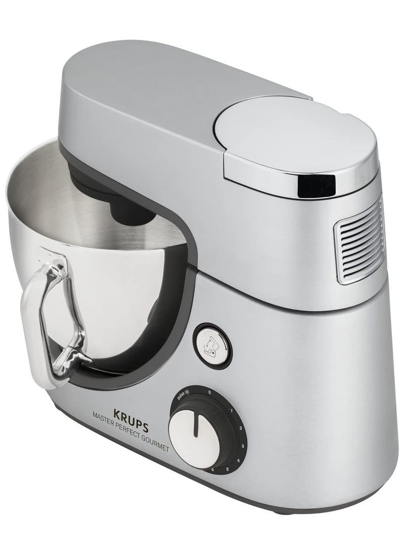 Krups - Krups KA631D Stand Mixer Master Perfect Gourmet 1100 Watts 8 Speeds 4.6L Stainless Steel Bowl 5 Accessories: Baking Set, Flex-Bowl, Shredding Unit Brushed Stainless Steel - Image 1