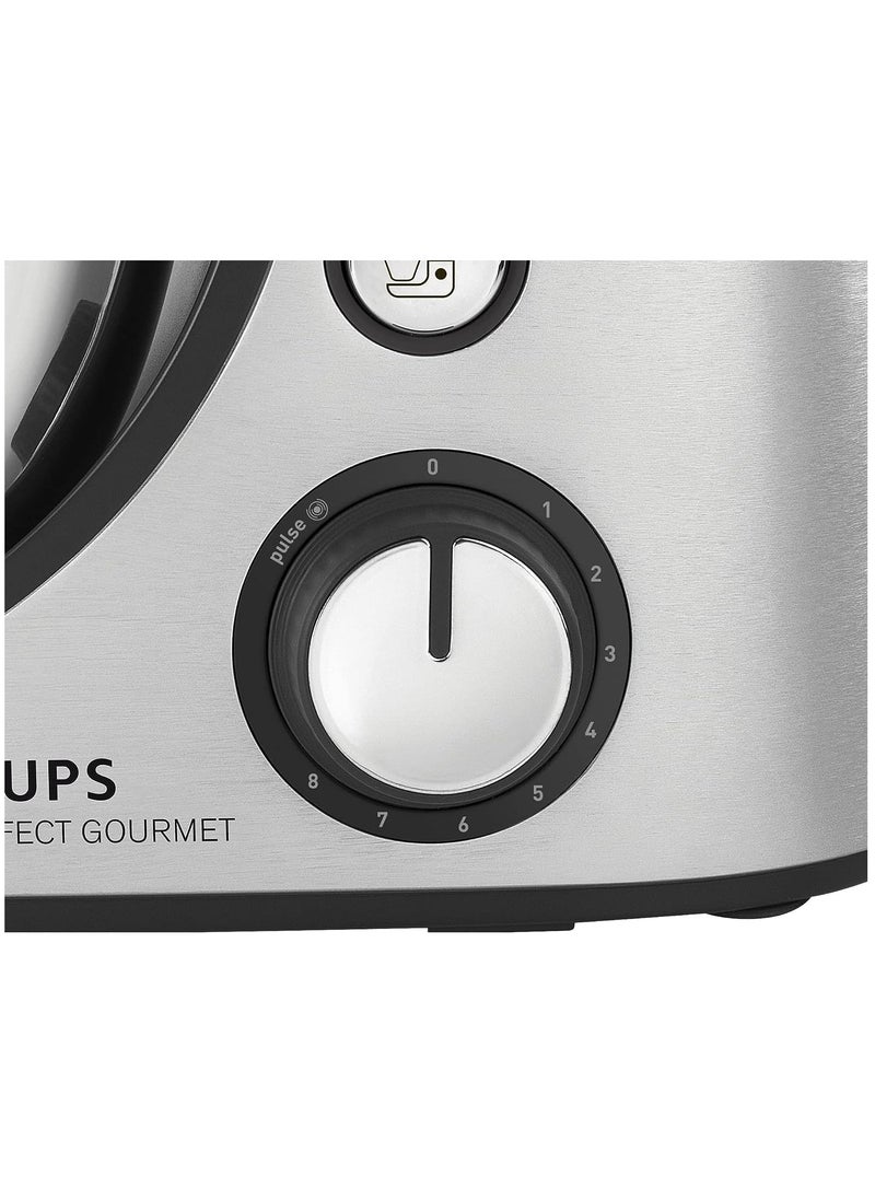 Krups - Krups KA631D Stand Mixer Master Perfect Gourmet 1100 Watts 8 Speeds 4.6L Stainless Steel Bowl 5 Accessories: Baking Set, Flex-Bowl, Shredding Unit Brushed Stainless Steel - Image 1