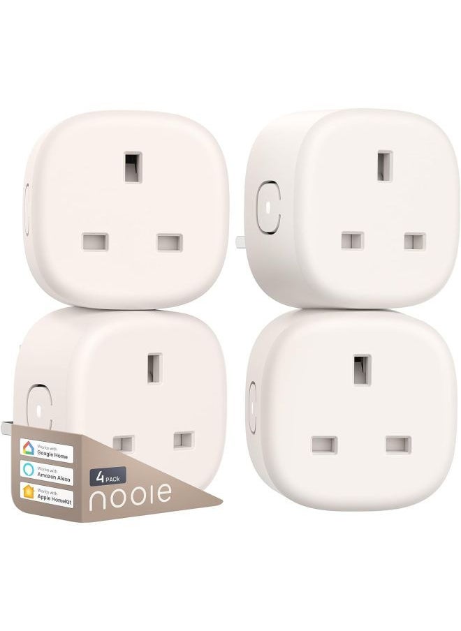 Nooie - 13A WiFi Smart Plug with Alexa and Google Home, Alexa Smart Plug with Voice Control, Alexa Plug Remote Control Timer, 2.4 GHz Wi-Fi Only(4 Packs) - Image 1