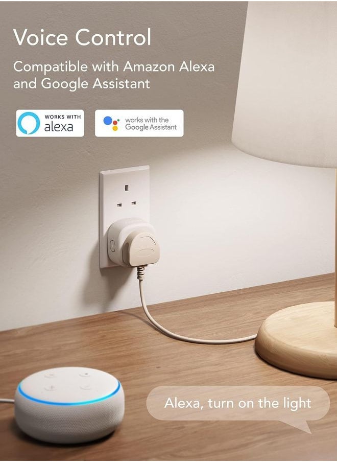 Nooie - 13A WiFi Smart Plug with Alexa and Google Home, Alexa Smart Plug with Voice Control, Alexa Plug Remote Control Timer, 2.4 GHz Wi-Fi Only(4 Packs) - Image 1