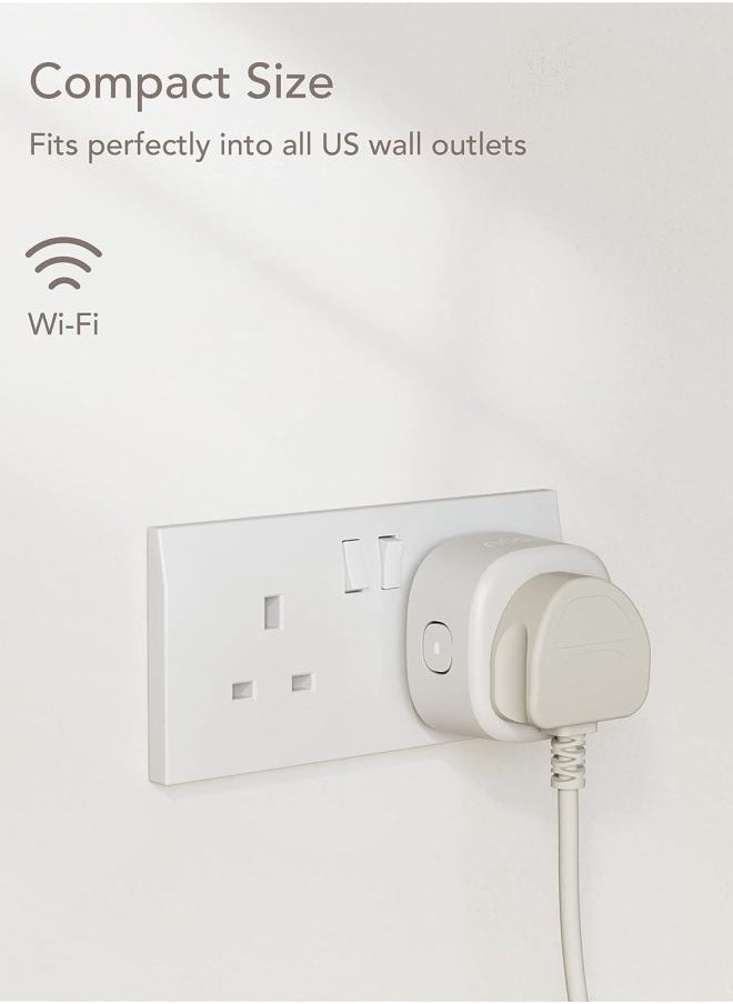 Nooie - 13A WiFi Smart Plug with Alexa and Google Home, Alexa Smart Plug with Voice Control, Alexa Plug Remote Control Timer, 2.4 GHz Wi-Fi Only(4 Packs) - Image 1