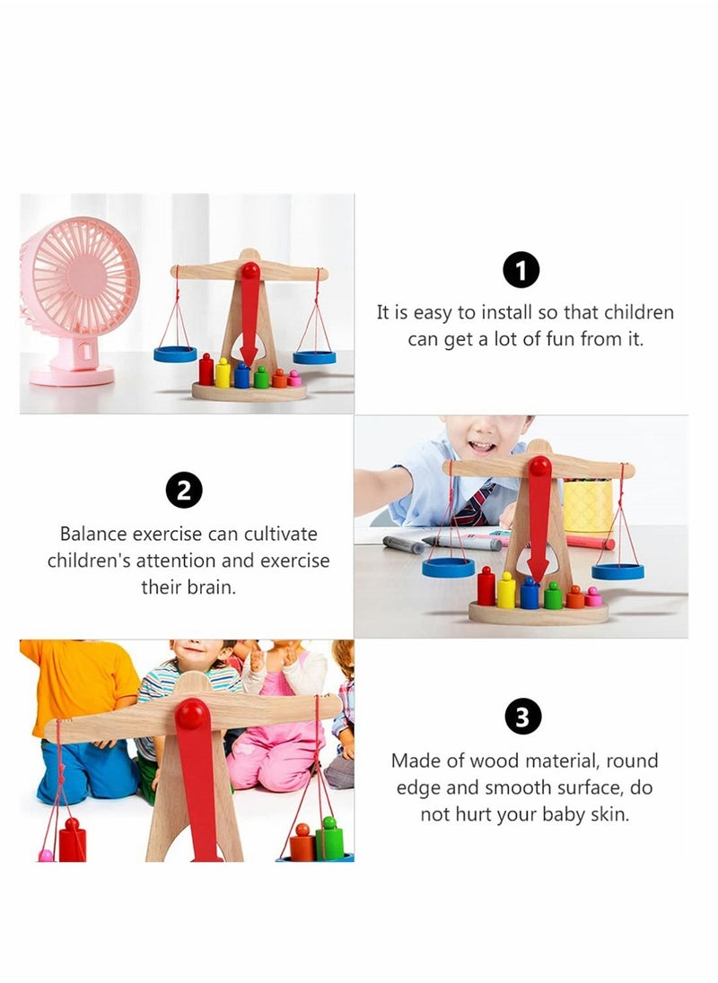 Balance Scale for Kids, Balance Toy Scale Weights and Measures Balancing Scale Weighing Balance Toys Weight Balance Scale Educational Preschool for Lab School Teaching Aids Materials