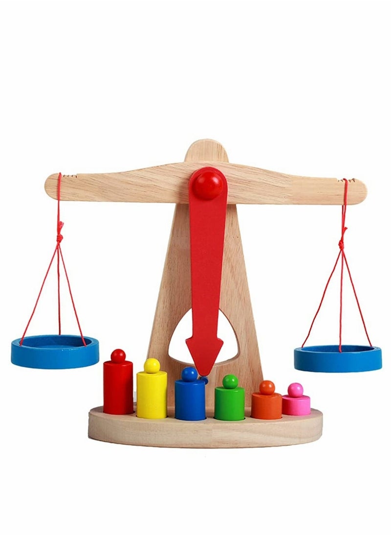 Balance Scale for Kids, Balance Toy Scale Weights and Measures Balancing Scale Weighing Balance Toys Weight Balance Scale Educational Preschool for Lab School Teaching Aids Materials
