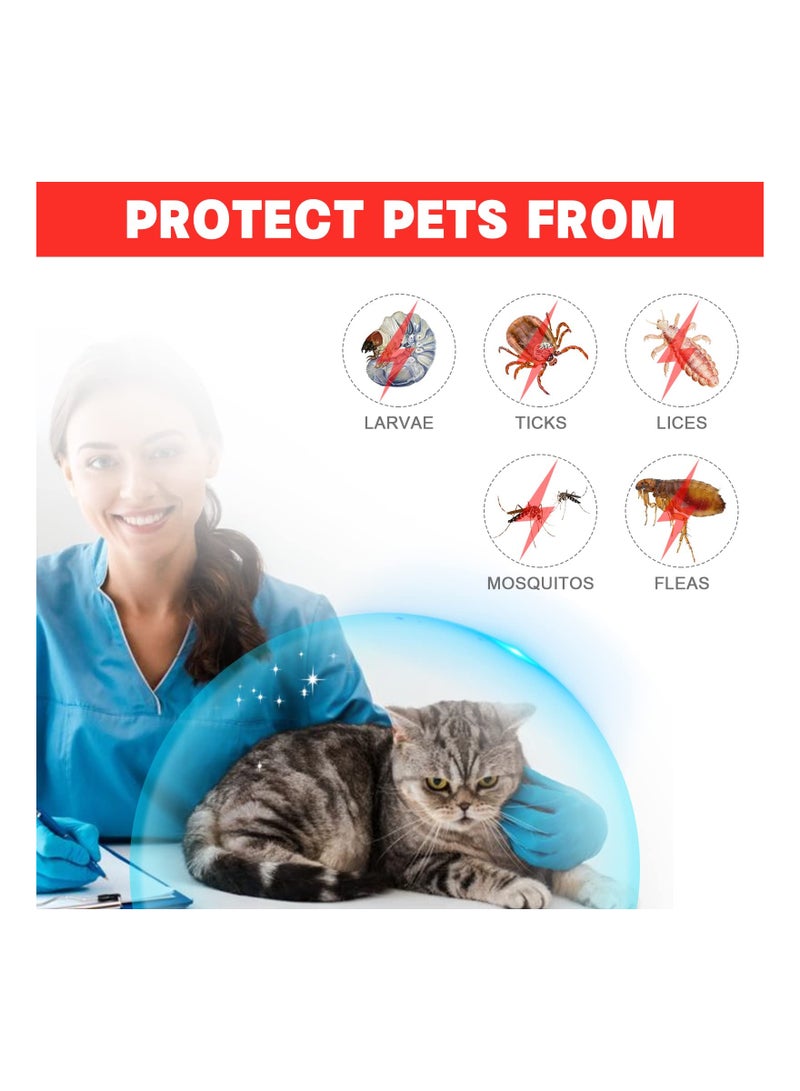 KASTWAVE 2 Pack Flea and Tick Collars, Adjustable Natural Oil Pet Flea Collar for Kitten Cats Puppy 33cm/13 inch in Length, red - Image 4