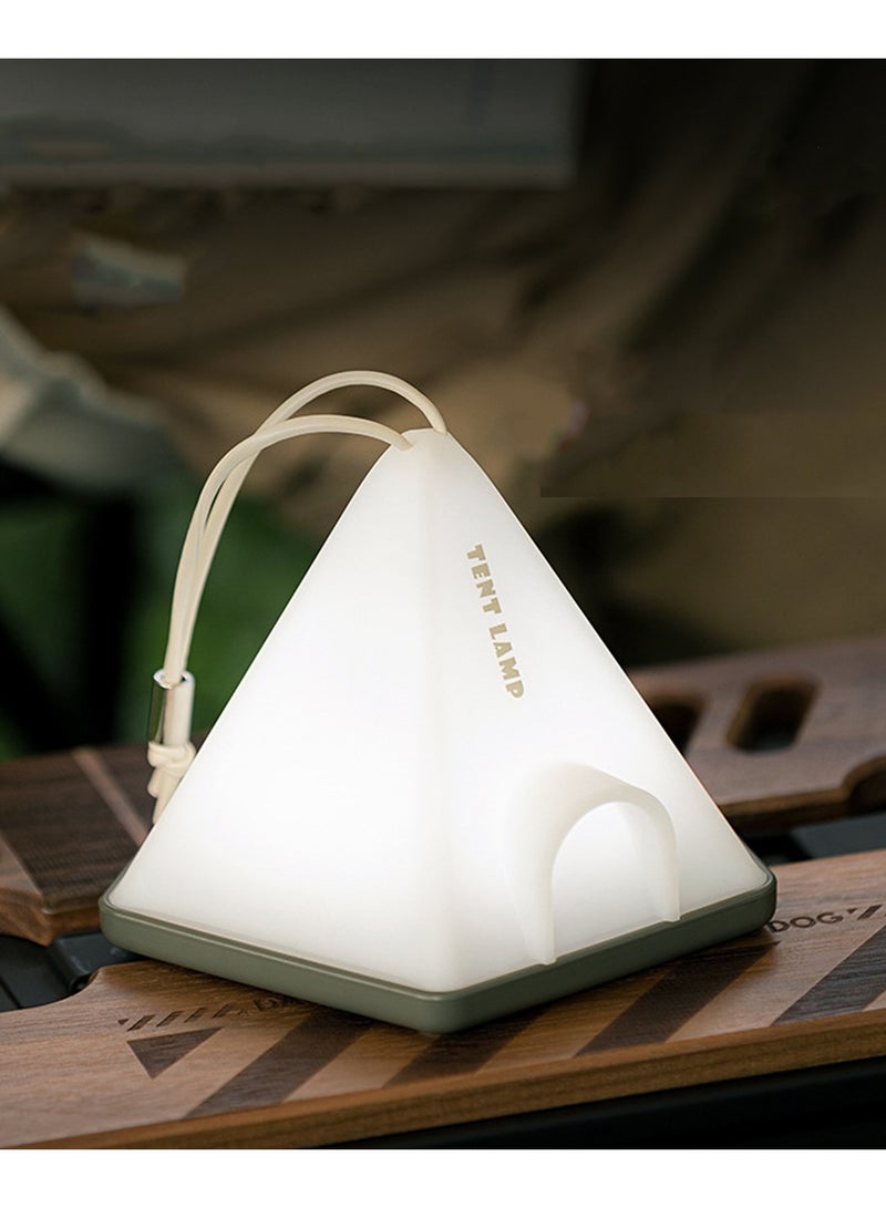 HaveDream Tent Night Light, Bedroom Charging Atmosphere Light, Simple Bedside Lamp, Outdoor Camping Portable Atmosphere Night Light, Green - Image 1