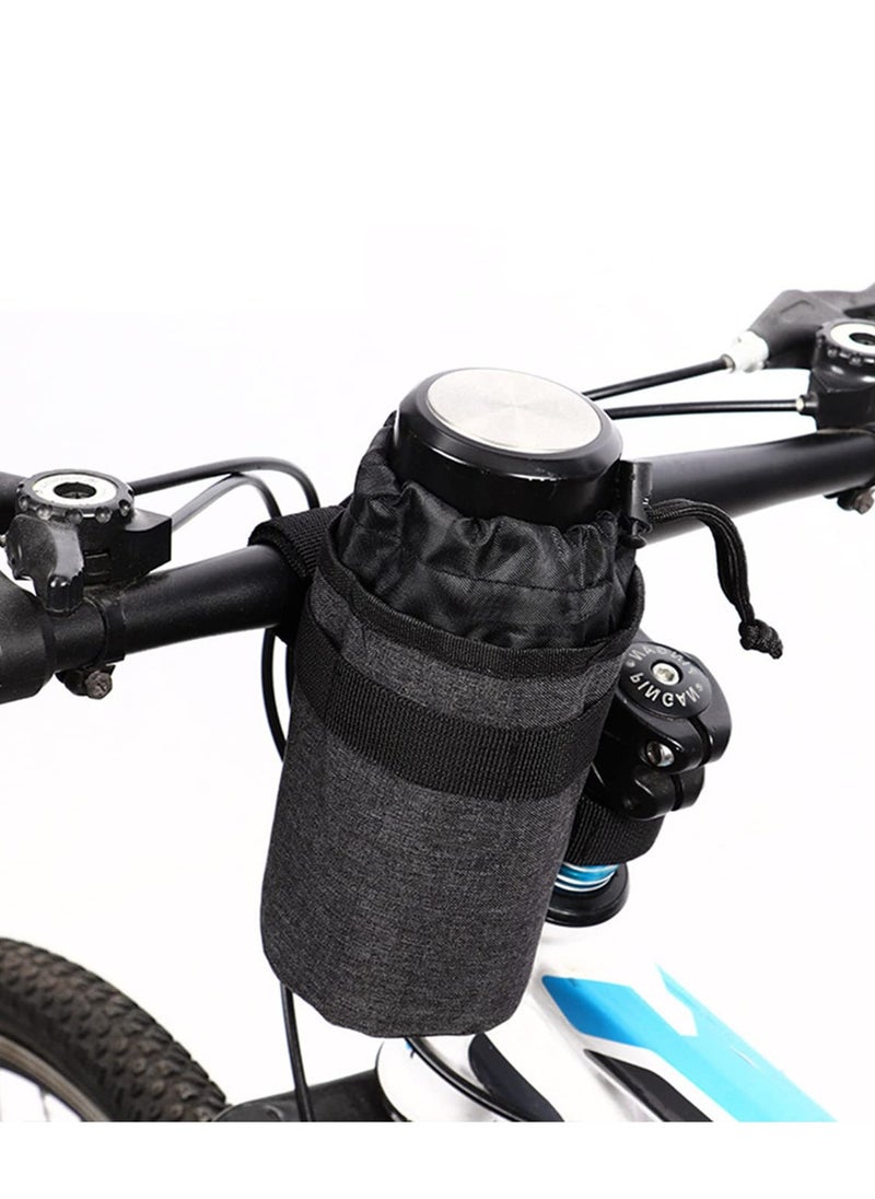 SYOSI Bike Cup Holder Insulated Bicycle Coffee Cup Holder with Phone Storage Oxford Fabric Handlebar Drink Container for Mountain Bike Road Cruiser Wheelchair Scooter  - Image 1