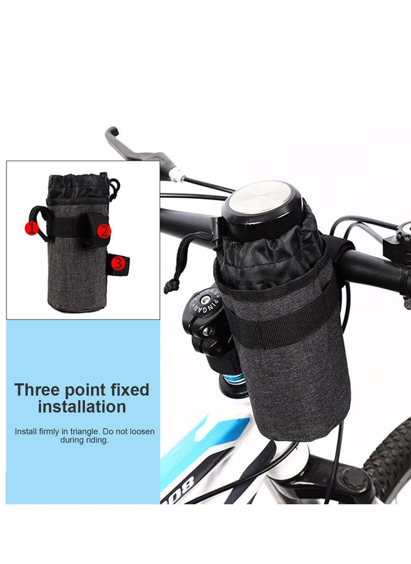 SYOSI Bike Cup Holder Insulated Bicycle Coffee Cup Holder with Phone Storage Oxford Fabric Handlebar Drink Container for Mountain Bike Road Cruiser Wheelchair Scooter  - Image 2