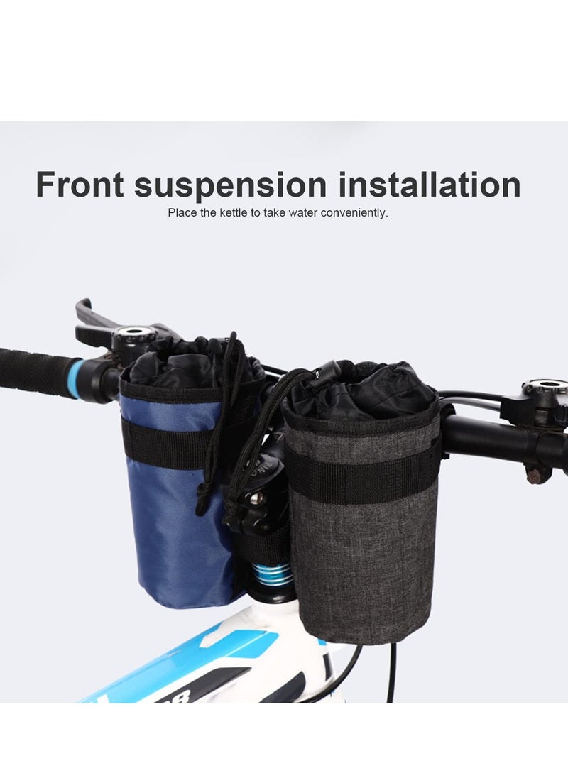 SYOSI Bike Cup Holder Insulated Bicycle Coffee Cup Holder with Phone Storage Oxford Fabric Handlebar Drink Container for Mountain Bike Road Cruiser Wheelchair Scooter  - Image 4