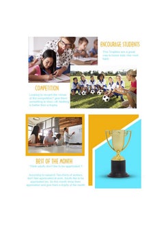 Kidsthrill KIDSTHRILL Bulk Pack of Trophy and Awards for Kids | 12 Piece Set Plastic Golden Cup Trophies l Great for Party Favors, Prizes, Sport Events  - Image 4