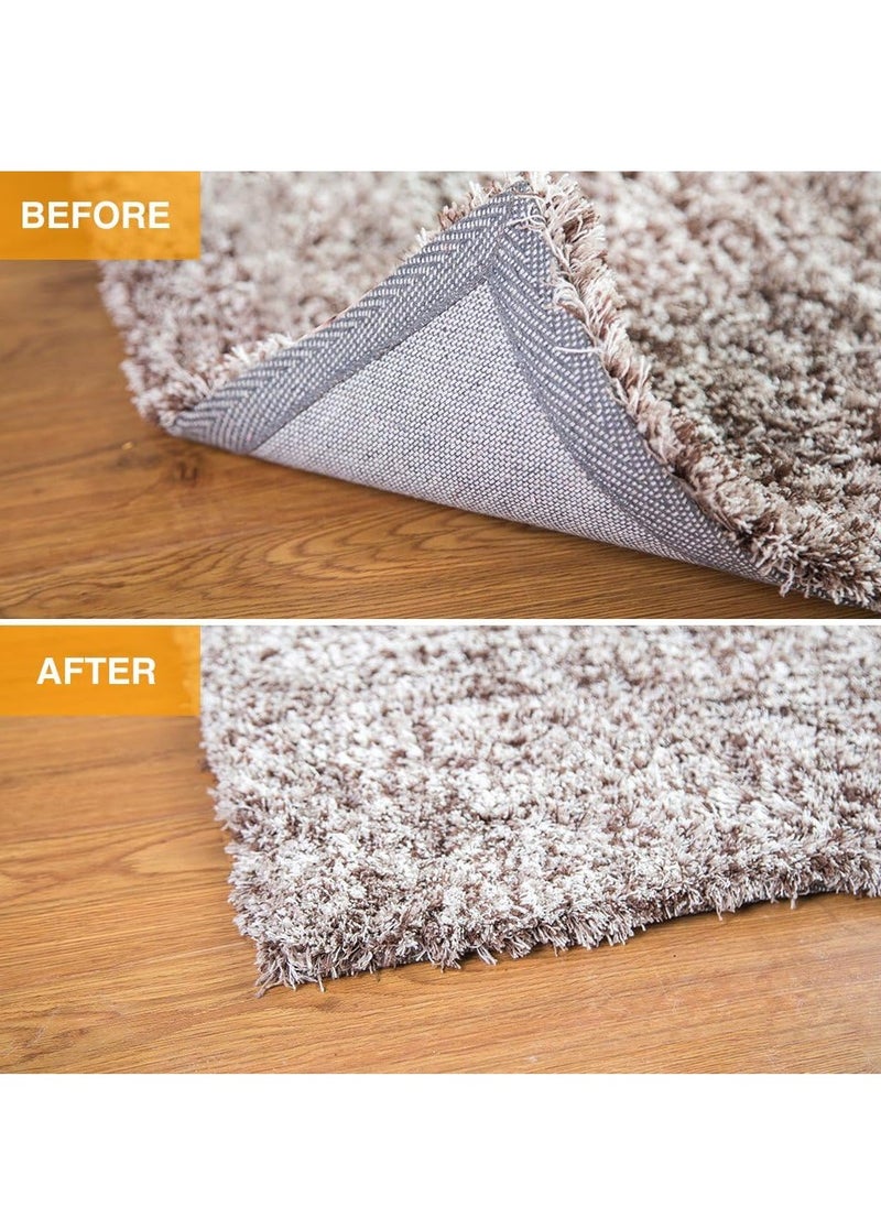 Bukela - Rug Pad Gripper, Non Slip Washable Grippers for Rug, “Vacuum TECH” - New Materials to Anti Curling Pads : Keep Your in Place & Make Corner Flat and Easily Peel Off - Image 1