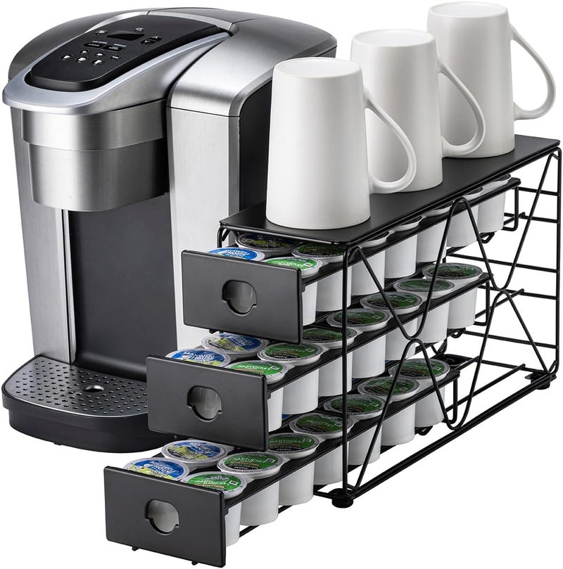 Flagship K Cup Holder 3 Tier Coffee Pod Holder for K Cup Organizer Save Space Countertop Kitchen (42 Pods Capacity) - Image 1
