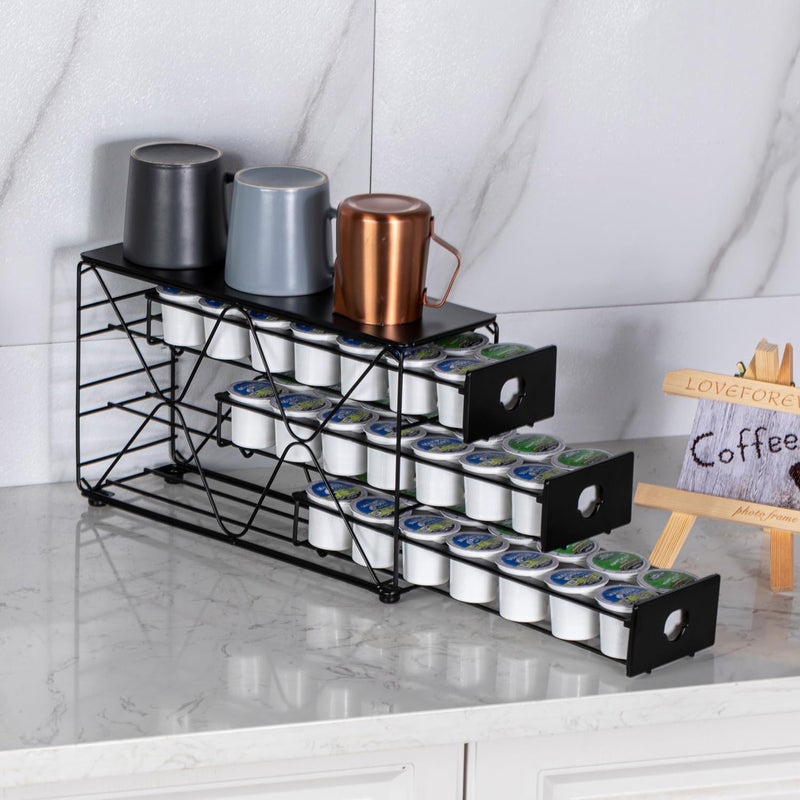 Flagship K Cup Holder 3 Tier Coffee Pod Holder for K Cup Organizer Save Space Countertop Kitchen (42 Pods Capacity) - Image 2